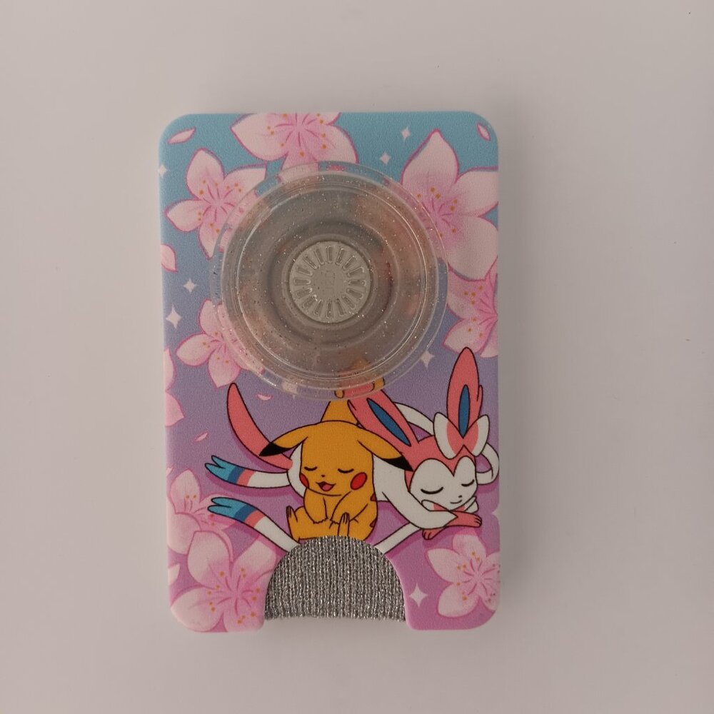 New PopSockets MagSafe Magnetic Phone Wallet Sakura Dreams Pokemon Pink Blue